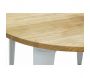 Table ronde industrielle en métal blanc et bois d'orme huilé - AUBRY GASPARD