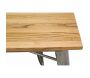 Table industrielle en métal et bois d'orme huilé - AUB-4468