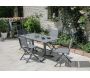 Table jardin en aluminium allonge papillon Sotta 110-150 cm - 479