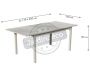 Table de jardin en aluminium extensible Sarana - IND-0429