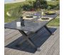 Table de jardin en aluminium et plateau en céramique avec rallonge automatique Floride - DCB-0226