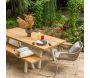 Table de jardin en aluminium et teck recyclé 10 personnes - 