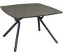 Table de jardin carrée en aluminium plateau HPL Loane