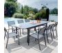 Table de jardin extensible en aluminium anthracite Milos - 8