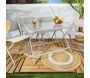 Table de jardin en métal et verre trempé Formentera 110 x 70 cm - 7