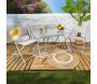 Table de jardin en métal et verre trempé Formentera 110 x 70 cm - THE HOME DECO FACTORY