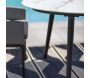 Table de jardin ovale plateau en verre céramique 6 personnes - MOR-0166