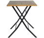 Table de jardin pliable plateau tressé - CMP-4596