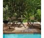 Table de jardin pliable plateau tressé - THE HOME DECO FACTORY