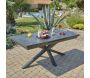 Table de jardin avec rallonge automatique en aluminium et HPL Caicos - DCB-0117