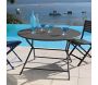 Table de jardin ronde en aluminium 4 personnes Globe - PROLOISIRS