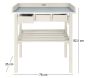 Table de jardinage en pin et zinc - 6