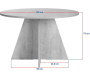 Table à manger ronde en aggloméré Virella - ASI-2181