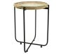 Table d'appoint en métal bois et rotin Origine