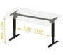 Table motorisée en acier réglable en hauteur - 499