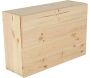 Table murale rabattable en bois avec étagères - ESS-1413