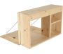 Table murale rabattable en bois avec étagères - 5