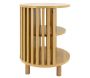 Table de nuit en rond lamelle - AUB-7345