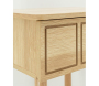 Table de nuit moderne en médium naturel avec tiroir - 7