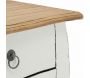 Table de nuit 2 tiroirs en bois blanc - 155