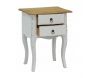 Table de nuit 2 tiroirs en bois blanc - AUBRY GASPARD