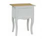 Table de nuit 2 tiroirs en bois blanc - AUB-2053