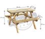 Table pique-nique bois pour enfant Wapiti - BUR-0290