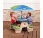 Table de pique-nique en plastique pour enfants avec parasol - PRA-0125