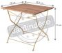 Table pliable en bois et métal - ESS-0844