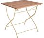 Table pliable en bois et métal