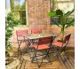Table pliable en métal anthracite et effet bois Barcelone - 5
