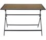 Table pliable en métal anthracite et effet bois Barcelone - CMP-5281