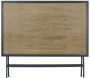 Table pliable en métal anthracite et effet bois Barcelone - 94,90