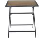 Table pliable en métal anthracite et effet bois Barcelone - CMP-5280