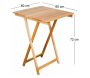 Table pliante 60 x 60 cm en bois - 7