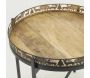 Table d'appoint Cerf en métal et bois - AUB-5998