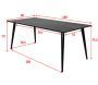 Table de repas en MDF et acier Dipp 180 x 90 cm - Venture Home