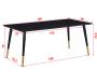 Table de repas en MDF et acier Dipp 180 x 90 cm - VEN-0132