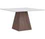 Table repas en MDF plateau effet pierre Cael 120 x 120 x 75 cm