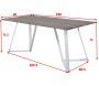 Table de repas acier et MDF Marina 180 x 90 cm - VENTURE HOME
