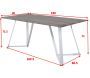 Table de repas acier et MDF Marina 180 x 90 cm - Venture Home