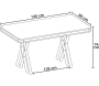 Table de repas design 130 x 80 cm Vals - ASI-2074
