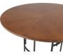 Table de repas effet bois et noir en MDF et acier Copenhagen 140 cm - VEN-0166