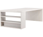 Table de repas 230 x 110 cm avec étagères Mika - 699
