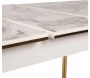 Table repas extensible imitation marbre blanc Damla - 5