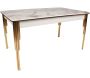 Table repas extensible imitation marbre blanc Damla