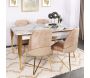 Table repas extensible imitation marbre blanc Damla - HANAH HOME