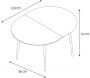 Table repas extensible en métal et bois 4 à 6 personnes - CMP-3563