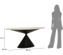 Table repas en métal et MDF Space 180 x 90 x 76 cm - MAU-0681