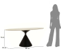 Table repas en métal et MDF Space 180 x 90 x 73 cm - MAU-0681